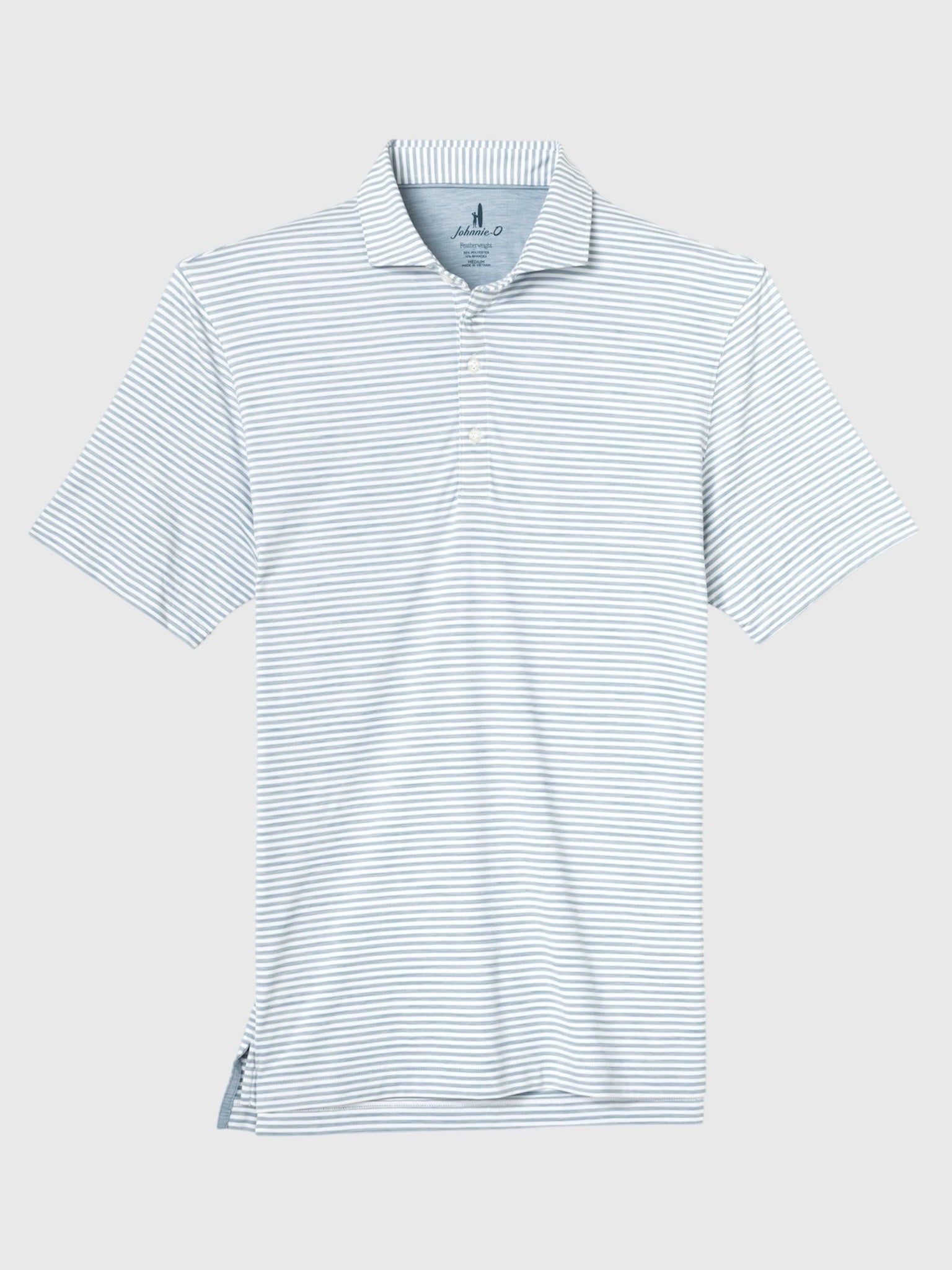 Johnnie-O Men's Seymour Stripe Performance Featherweight Polo - Saint Bernard
