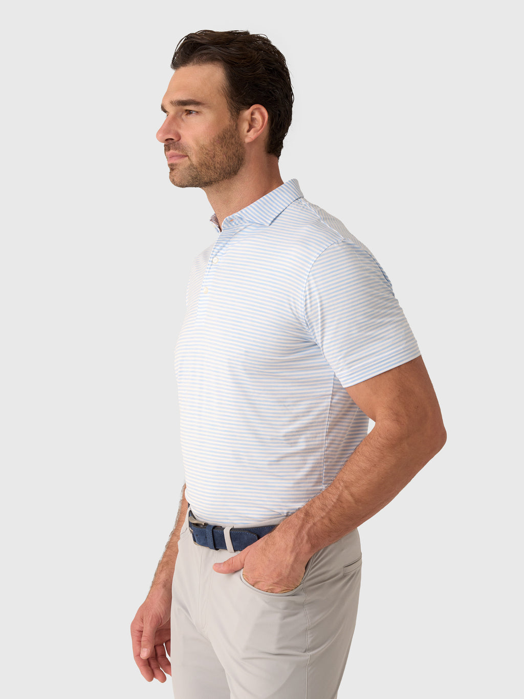 Johnnie-O Men's Seymour Featherweight Performance Polo - Saint Bernard
