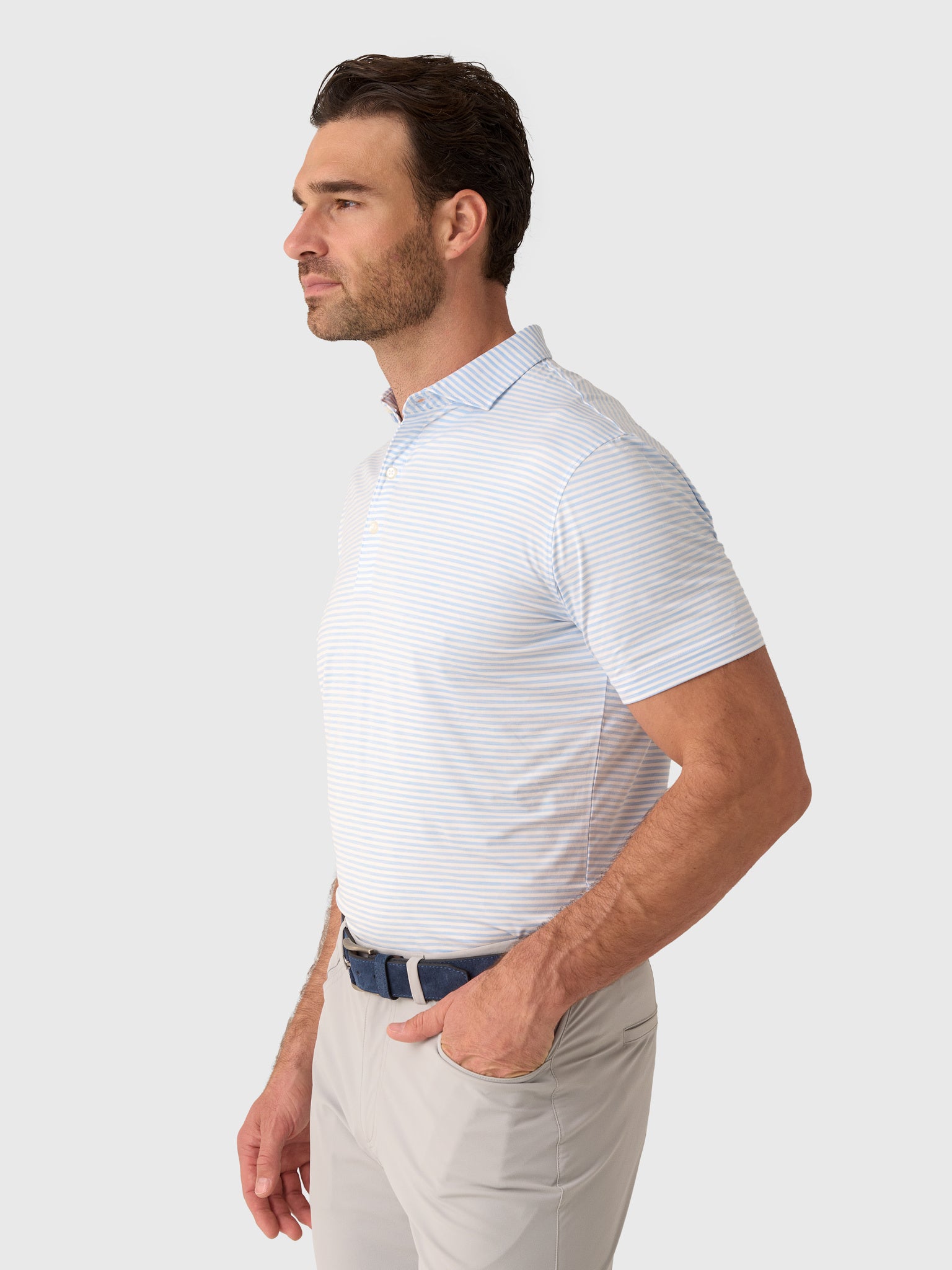 Johnnie-O Men's Seymour Featherweight Performance Polo - Saint Bernard