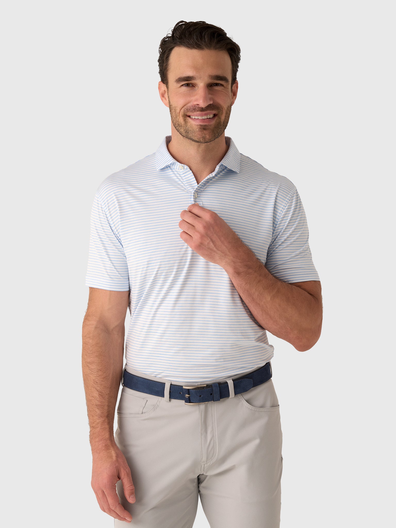 Johnnie-O Men's Seymour Featherweight Performance Polo - Saint Bernard