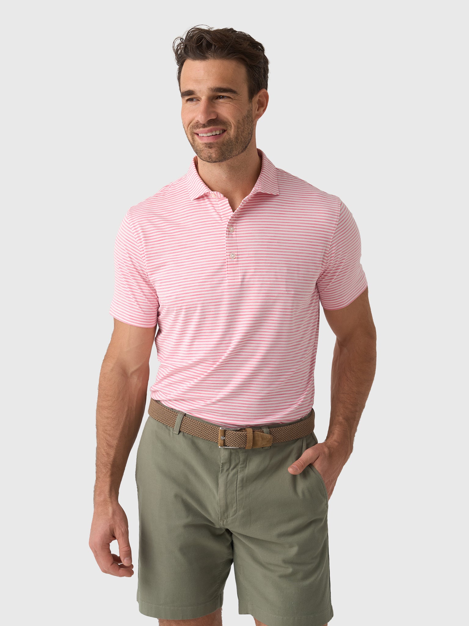 Johnnie-O Men's Seymour Featherweight Performance Polo - Saint Bernard