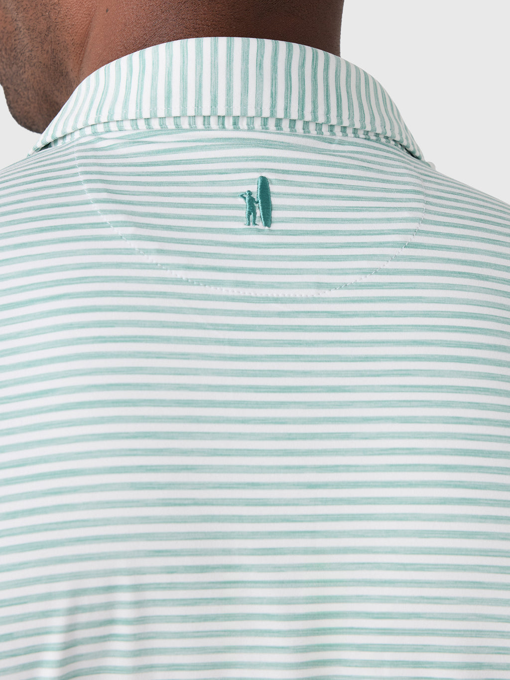 Johnnie-O Men's Seymour Stripe Performance Featherweight Polo - Saint Bernard