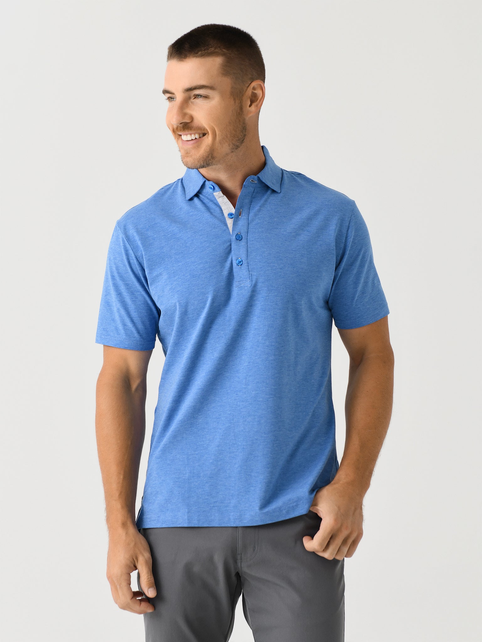 Johnnie-O Men's Linxter Cotton Blend Performance Polo - Saint Bernard