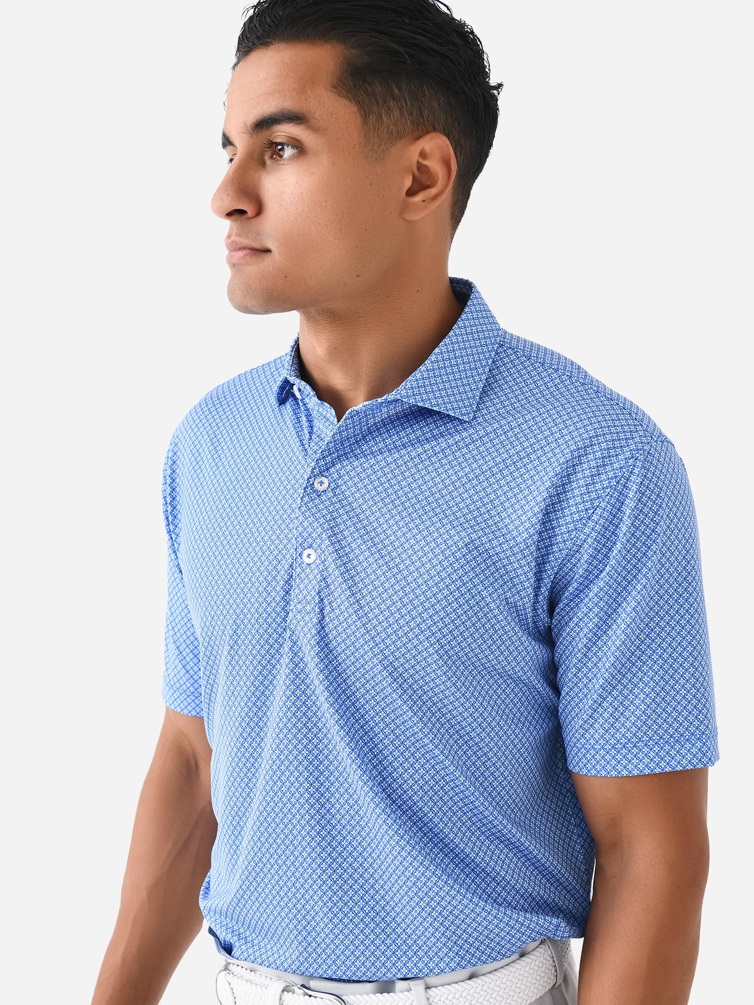The Willis Printed Prep-Formance Jersey Polo by Johnnie-O