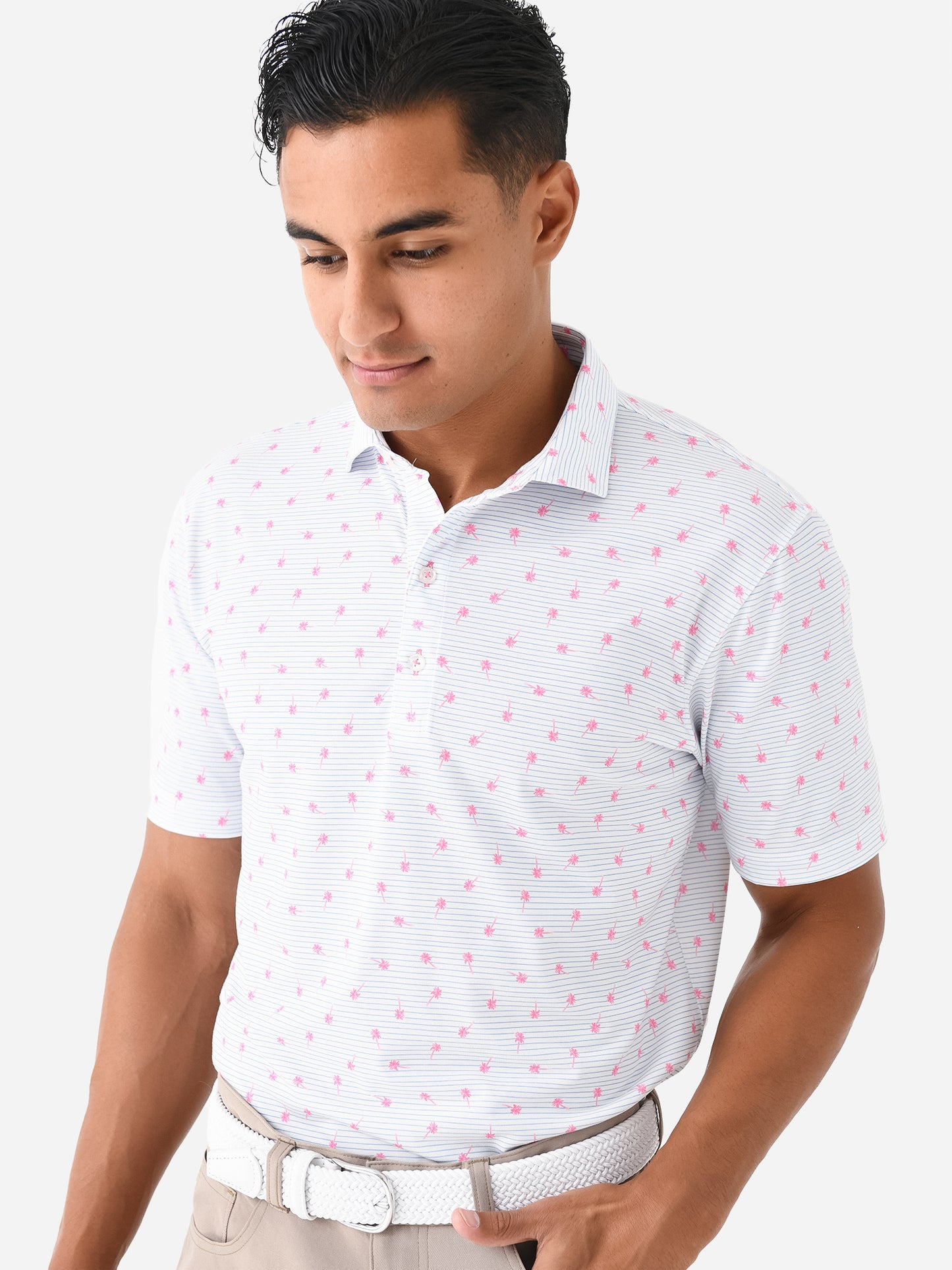 JohnnieO Men's Palm Springs Top Shelf Printed Polo
