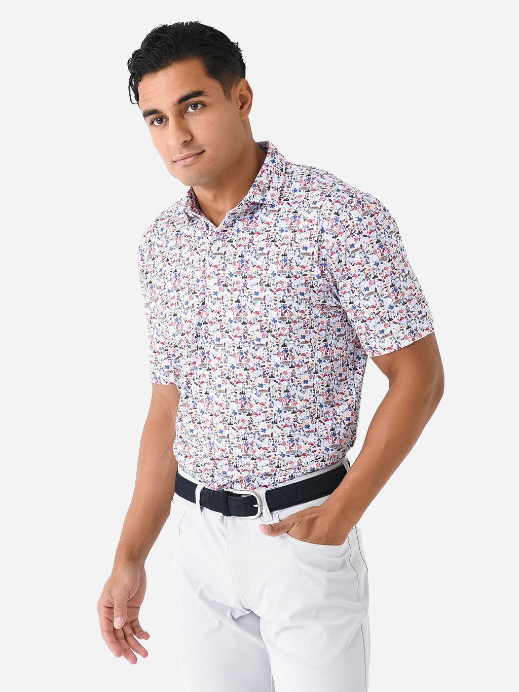 Johnnie-O Men's The Big Texas Prep-Formance Polo - Saint Bernard