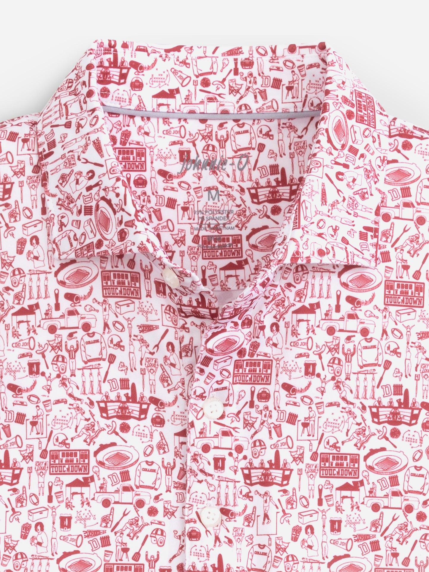 Johnnie-O Collegiate Men's Tailgater 2.0 Printed Jersey Performance Polo - Saint Bernard