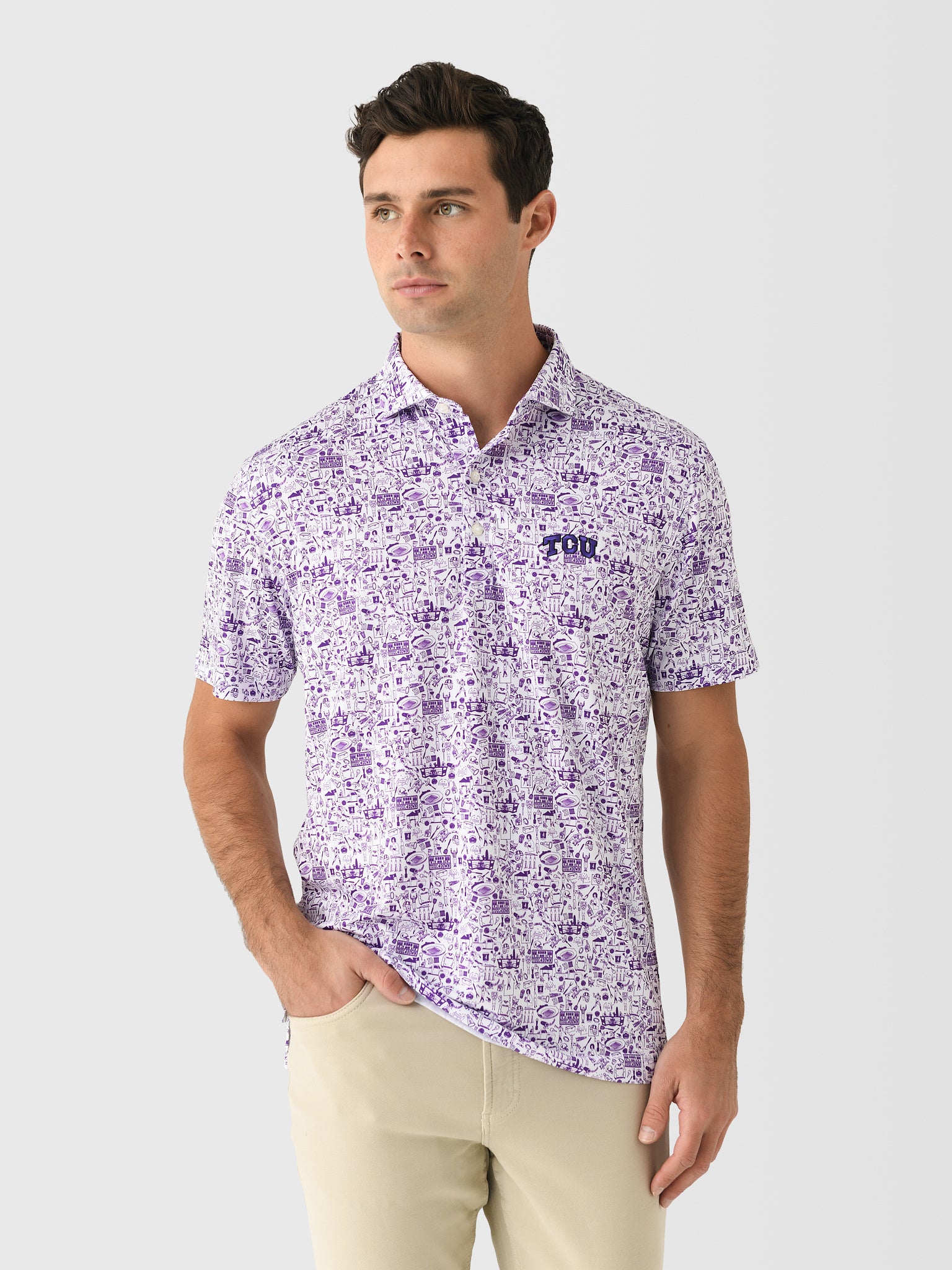 Johnnie-O Collegiate Men's Tailgater 2.0 Printed Jersey