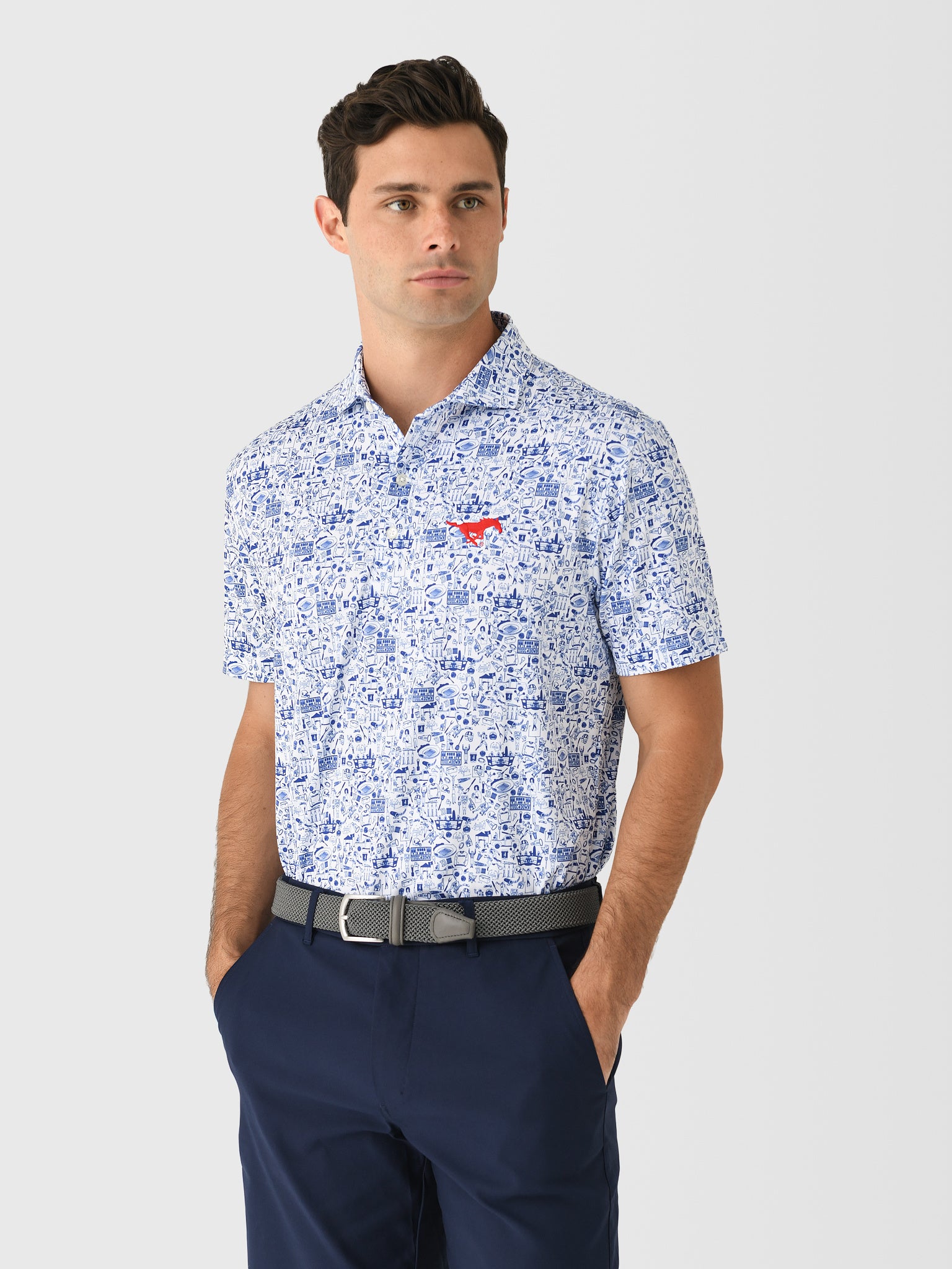 Johnnie-O Collegiate Men's Tailgater 2.0 Printed Jersey