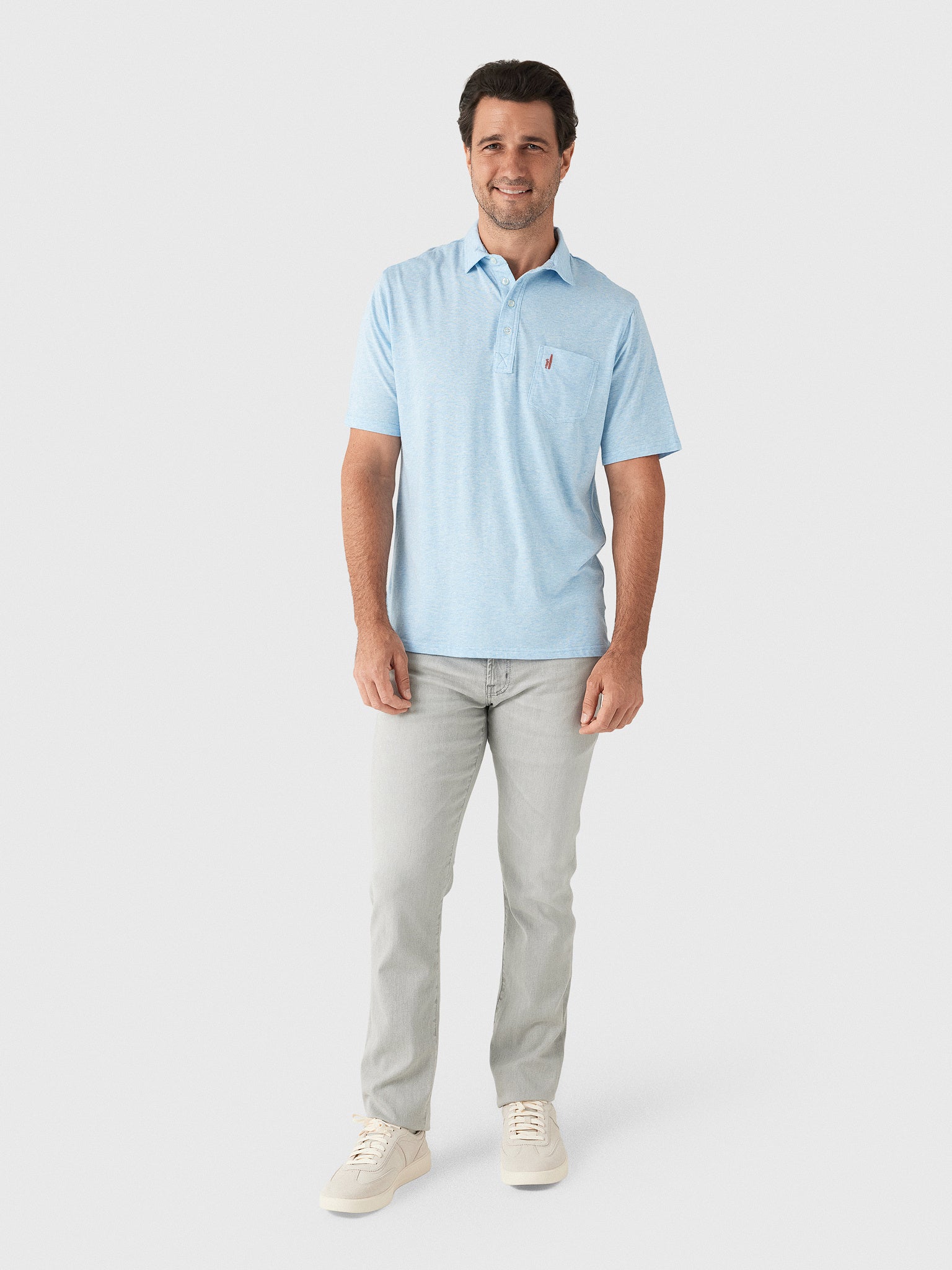Johnnie-O Men's Heathered 2.0 Original 4-Button Polo - Saint Bernard