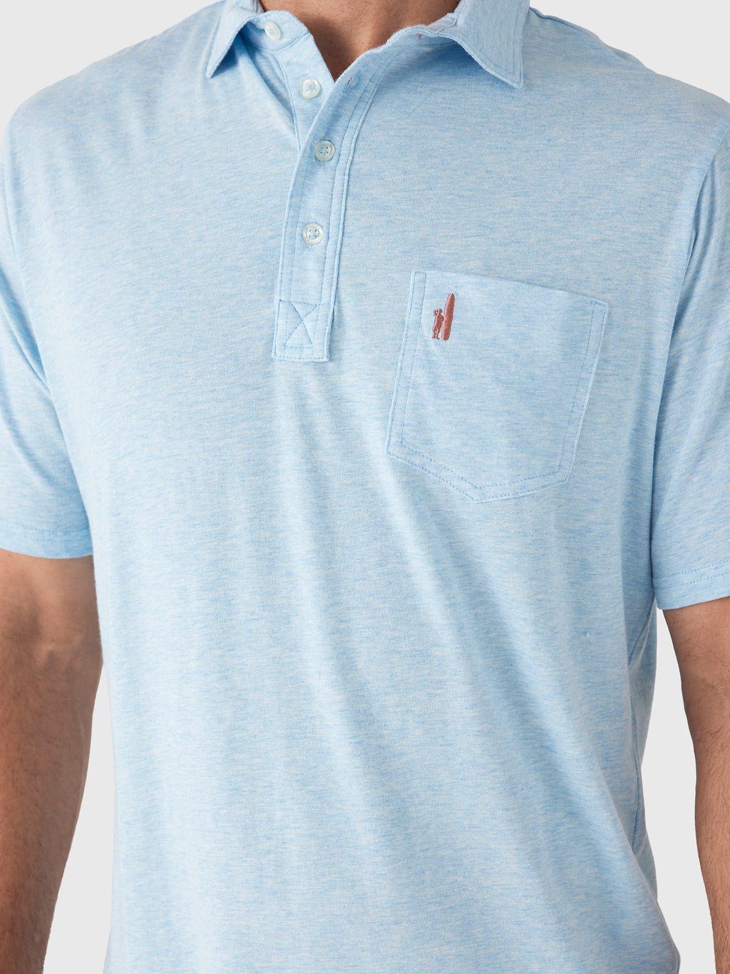 Johnnie-O Men's Heathered 2.0 Original 4-Button Polo - Saint Bernard