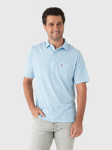 Johnnie-O Men's Heathered 2.0 Original 4-Button Polo - Saint Bernard
