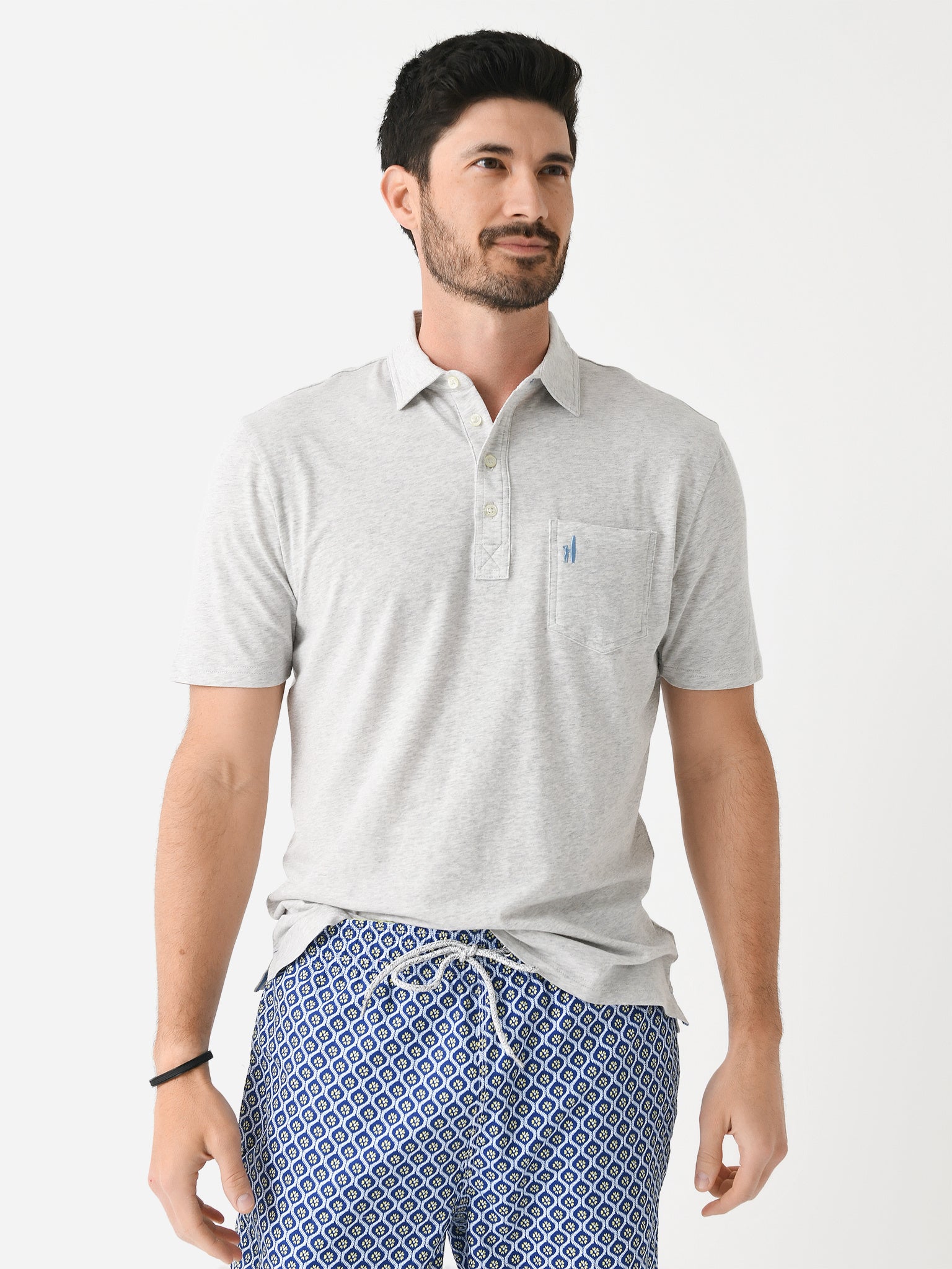 Johnnie-O Men's Heathered 2.0 Original 4-Button Polo - Saint Bernard