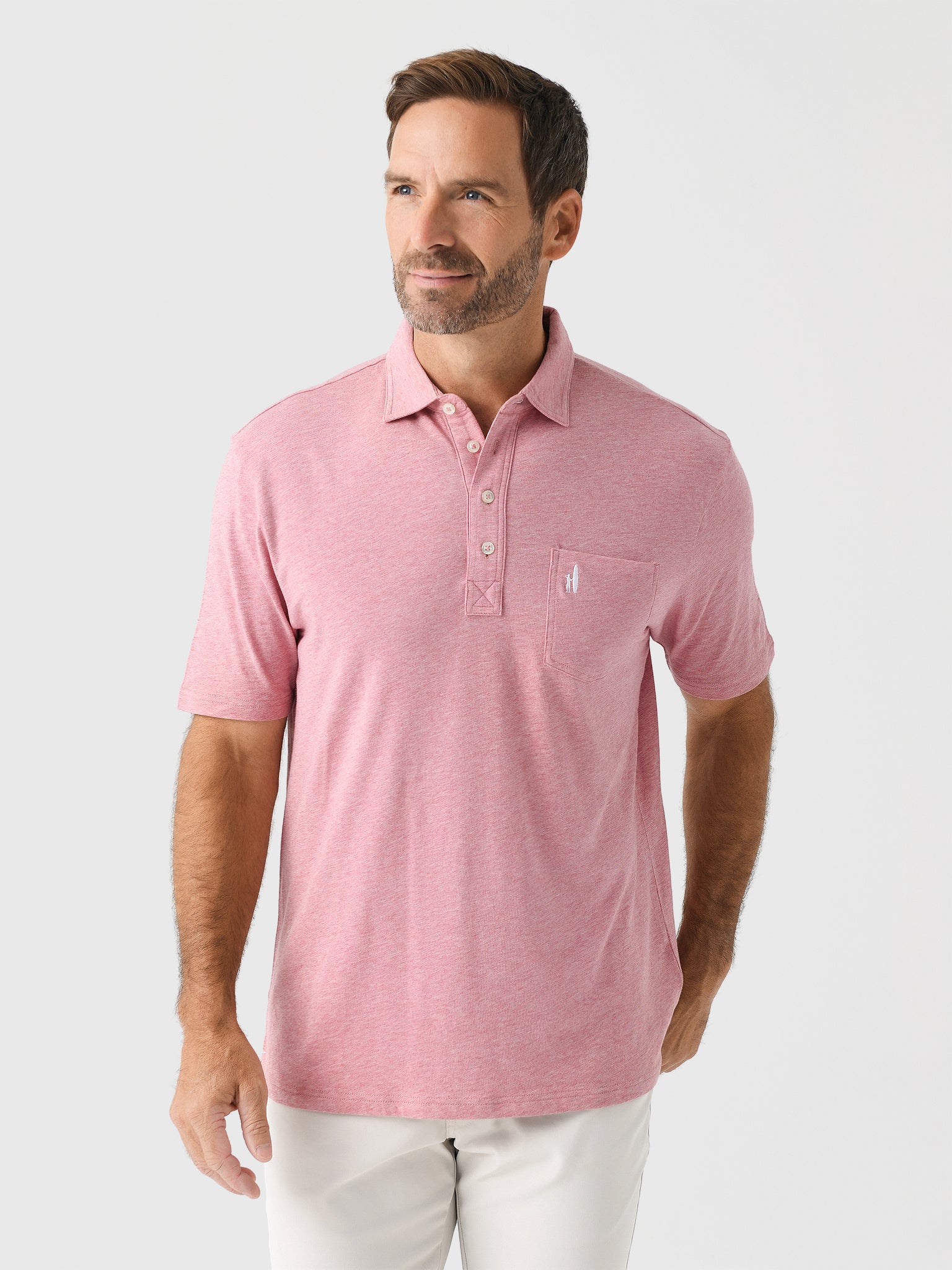Johnnie-O Men's Heathered 2.0 Original 4-Button Polo - Saint Bernard