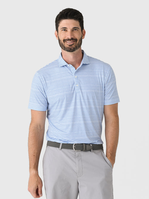 Johnnie-O Men's Warwick Striped Featherweight Performance Polo
