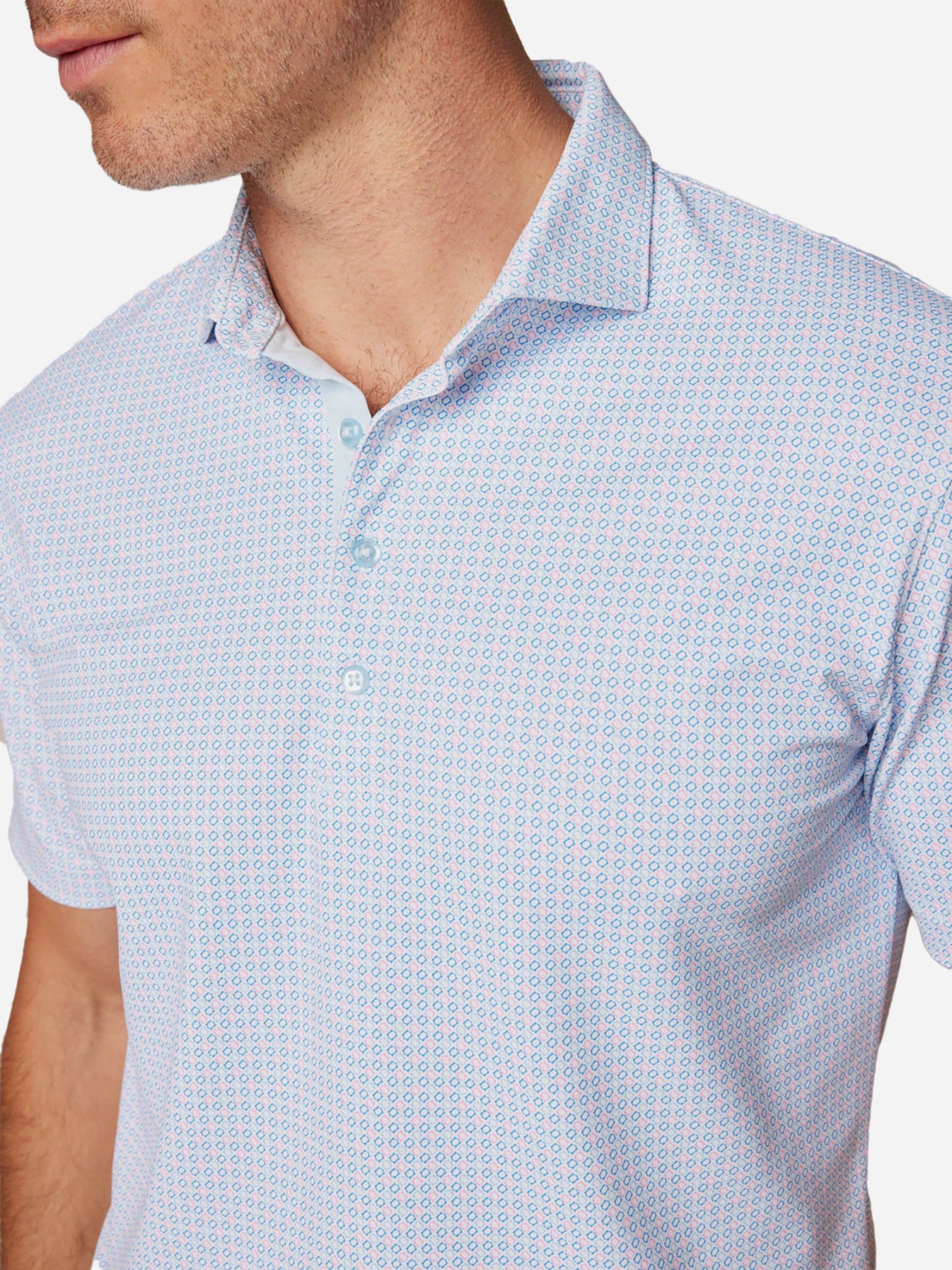 Johnnie-O Men's Tidebreaker Performance Polo Shirt - White