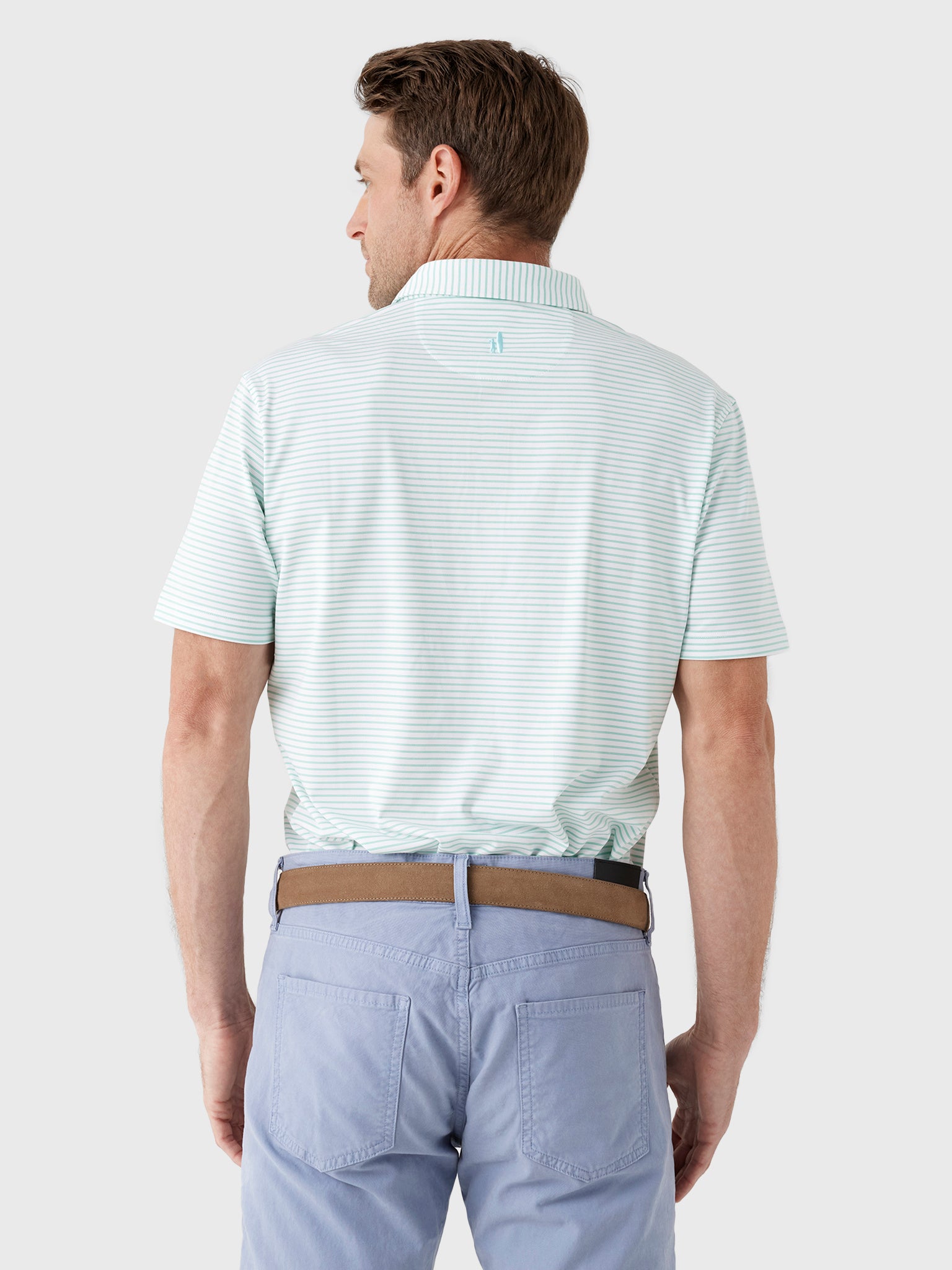 Johnnie-O Men's Michael Stripe Performance Jersey Polo - Saint Bernard