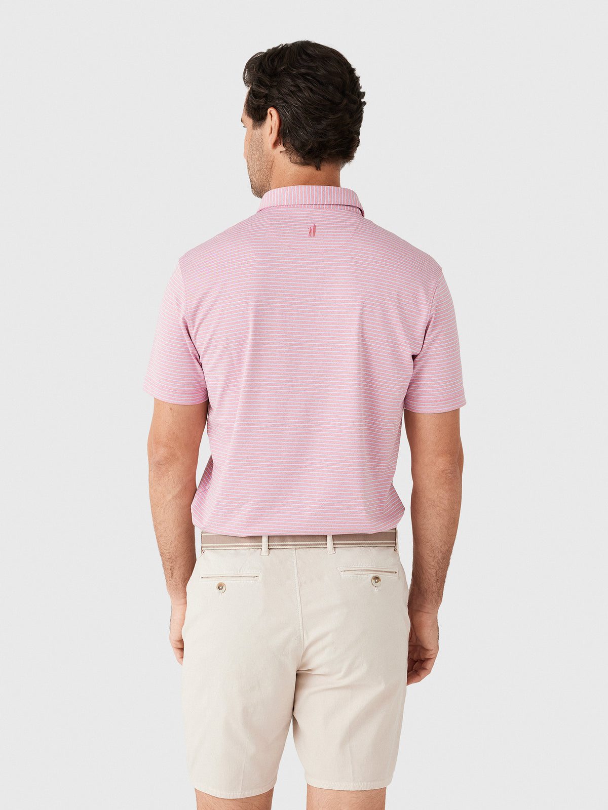 Johnnie-O Men's Michael Stripe Performance Jersey Polo - Saint Bernard