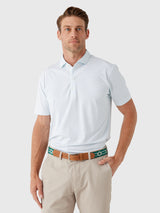 Johnnie-O Men's Michael Stripe Performance Jersey Polo - Saint Bernard