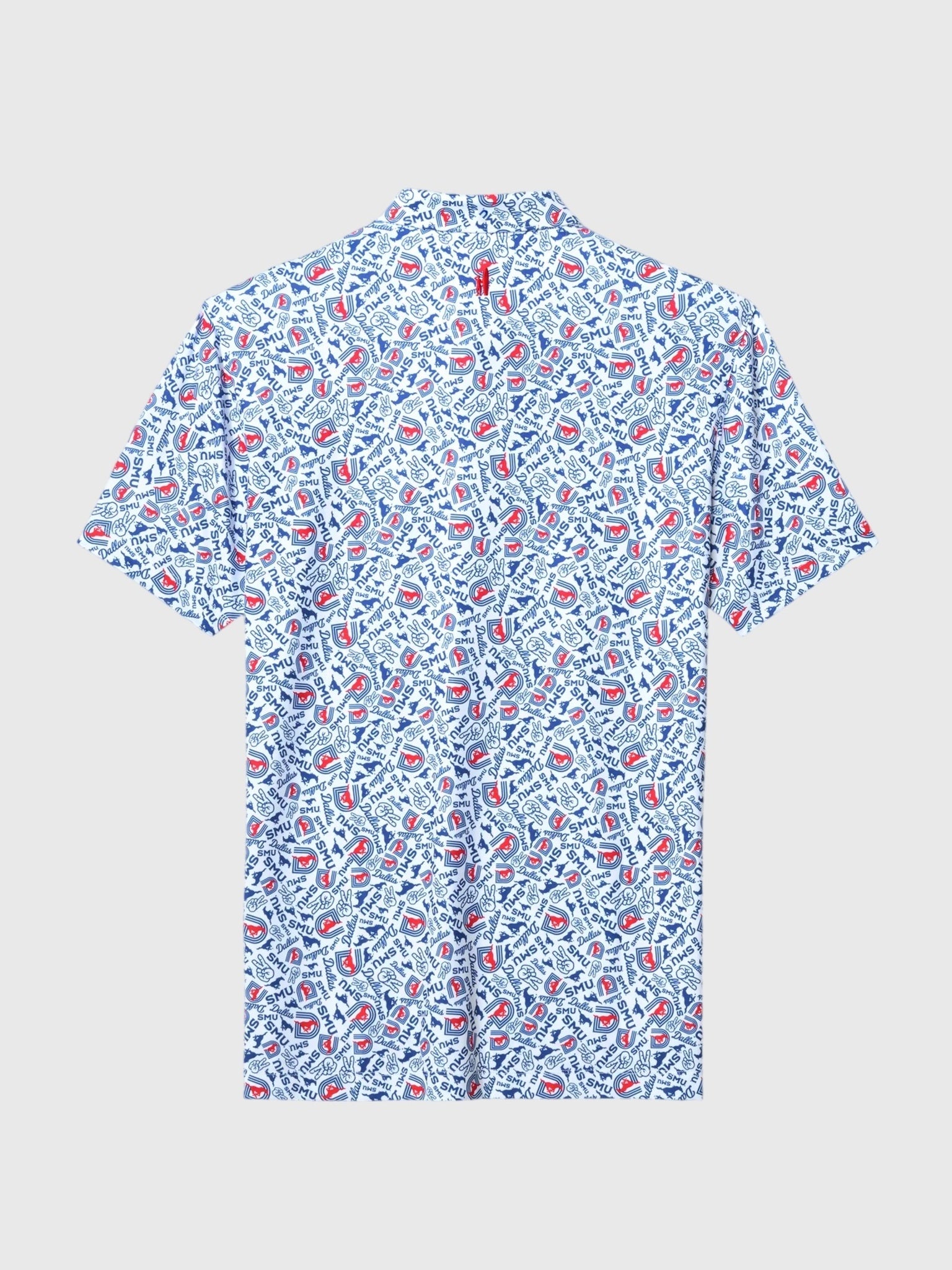 Johnnie-O Men's Southern Methodist University Galvin Performance Jersey Printed Polo - Saint Bernard
