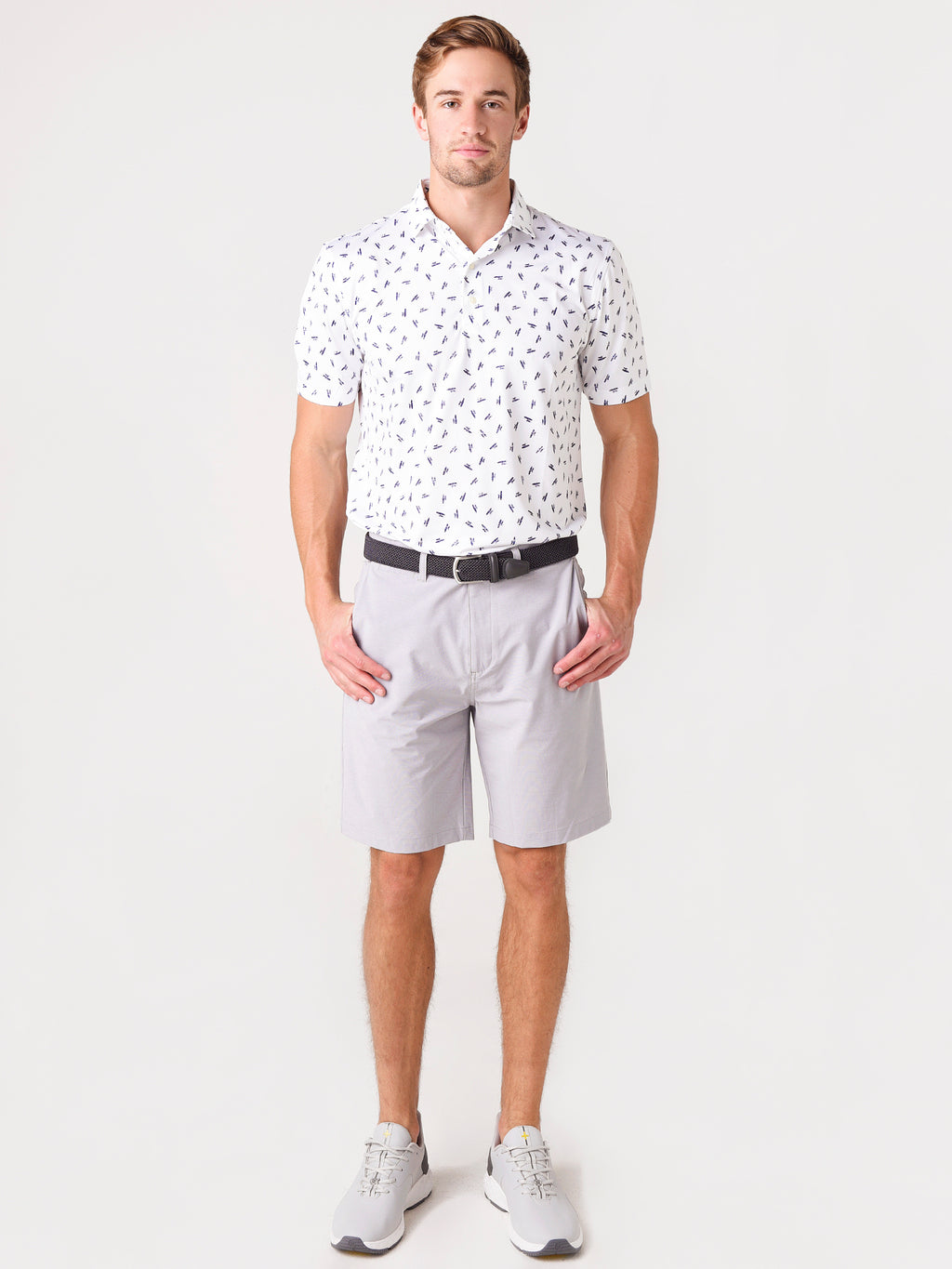 Johnnie-O Men's Men's Wyatt Prep-Performance Short - Saint Bernard