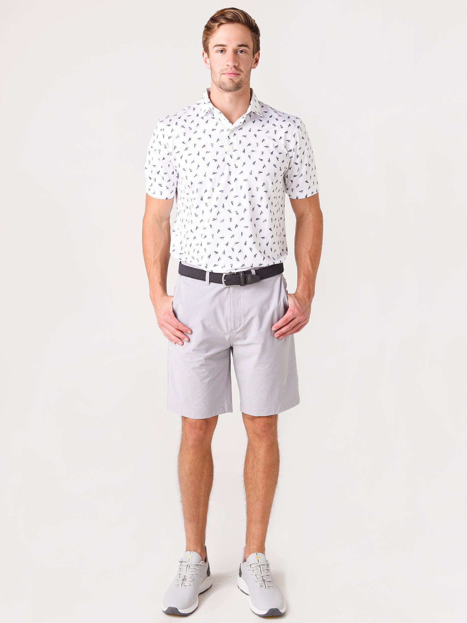 Johnnie-O Men's Men's Wyatt Prep-Performance Short - Saint Bernard