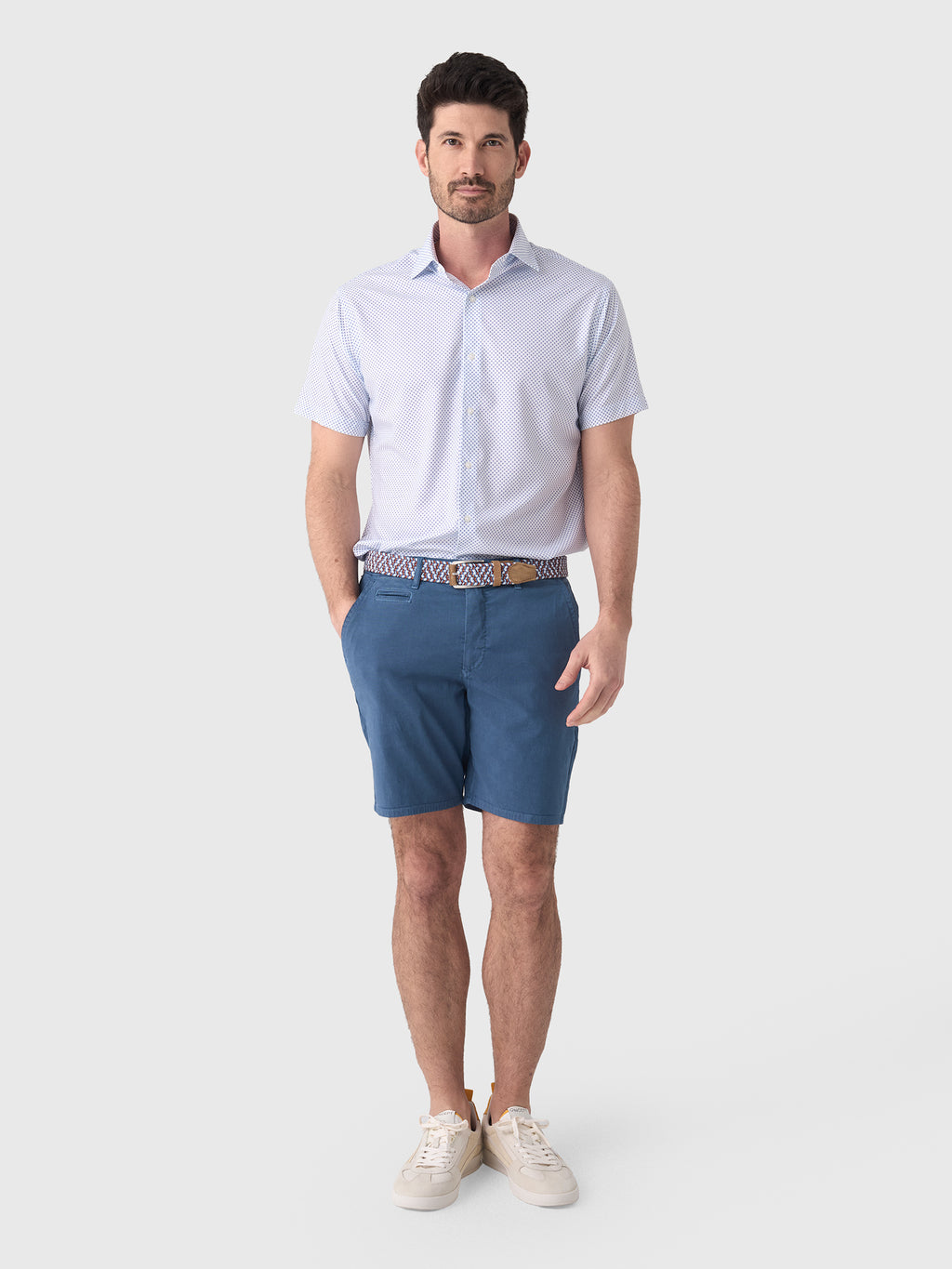 Johnnie-O Men's Nassau Cotton Blend Short - Saint Bernard