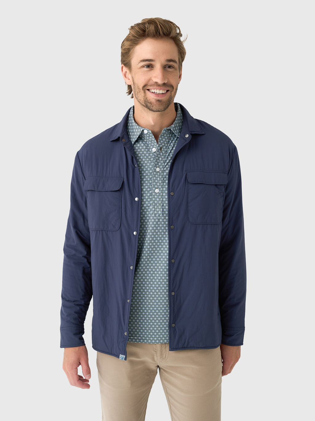 Johnnie-O Men's Denzel Featherweight Shacket - Saint Bernard