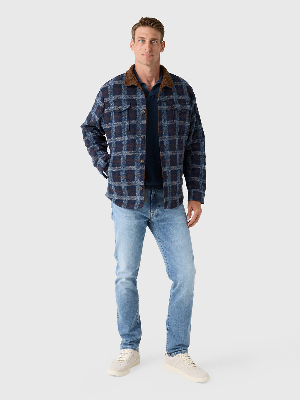 Johnnie-O Men's Sherpa Lined Shacket - Saint Bernard