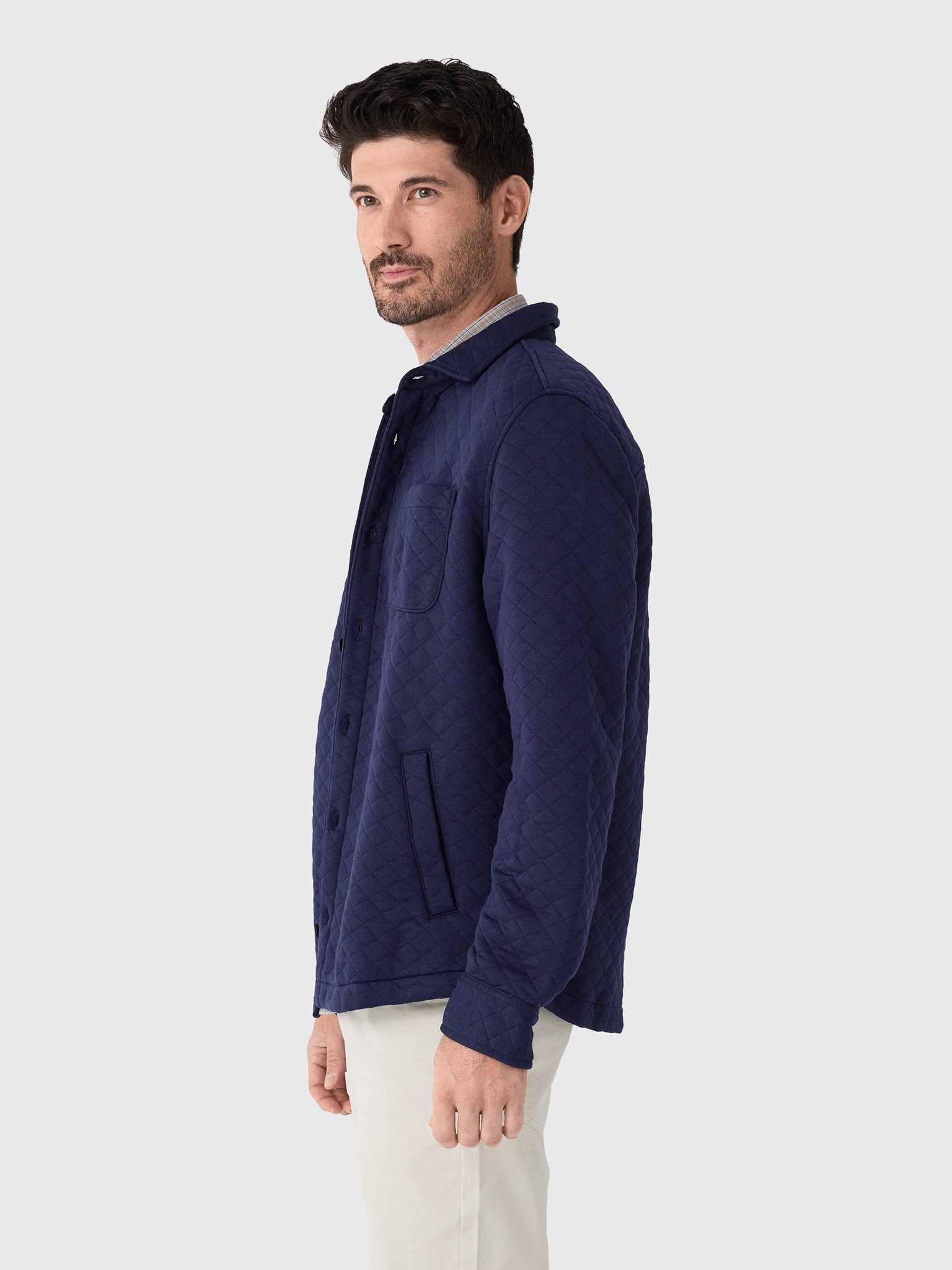Johnnie-O Men's Stowe Quilt Shacket - Saint Bernard