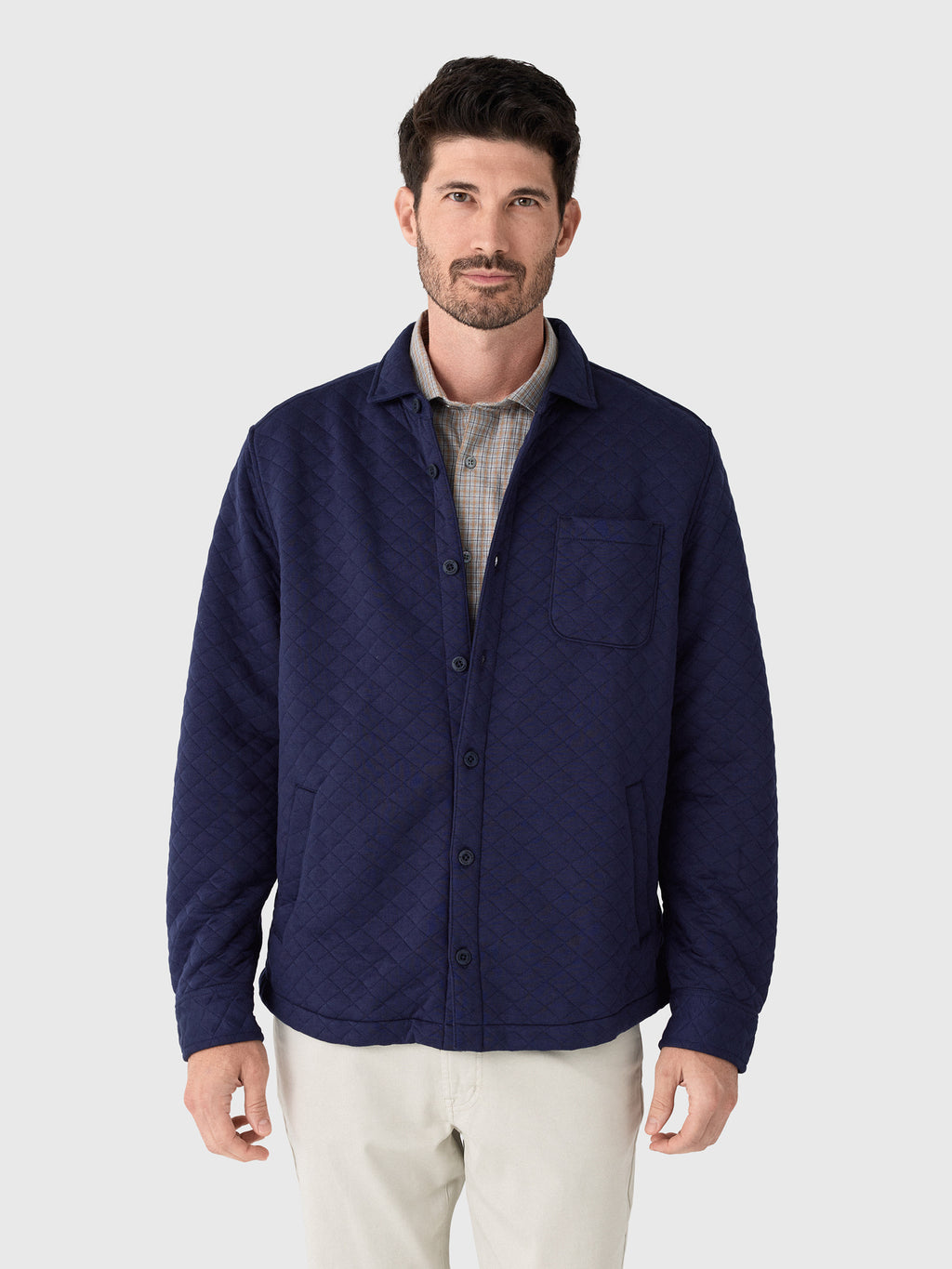Johnnie-O Men's Stowe Quilt Shacket - Saint Bernard