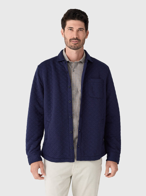 Johnnie-O Men's Stowe Quilt Shacket - Saint Bernard