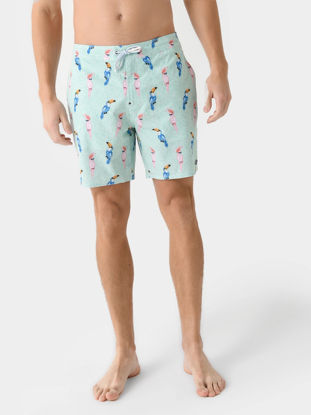 Johnnie-O Men's Birds of Paradise Swim Trunk - Saint Bernard