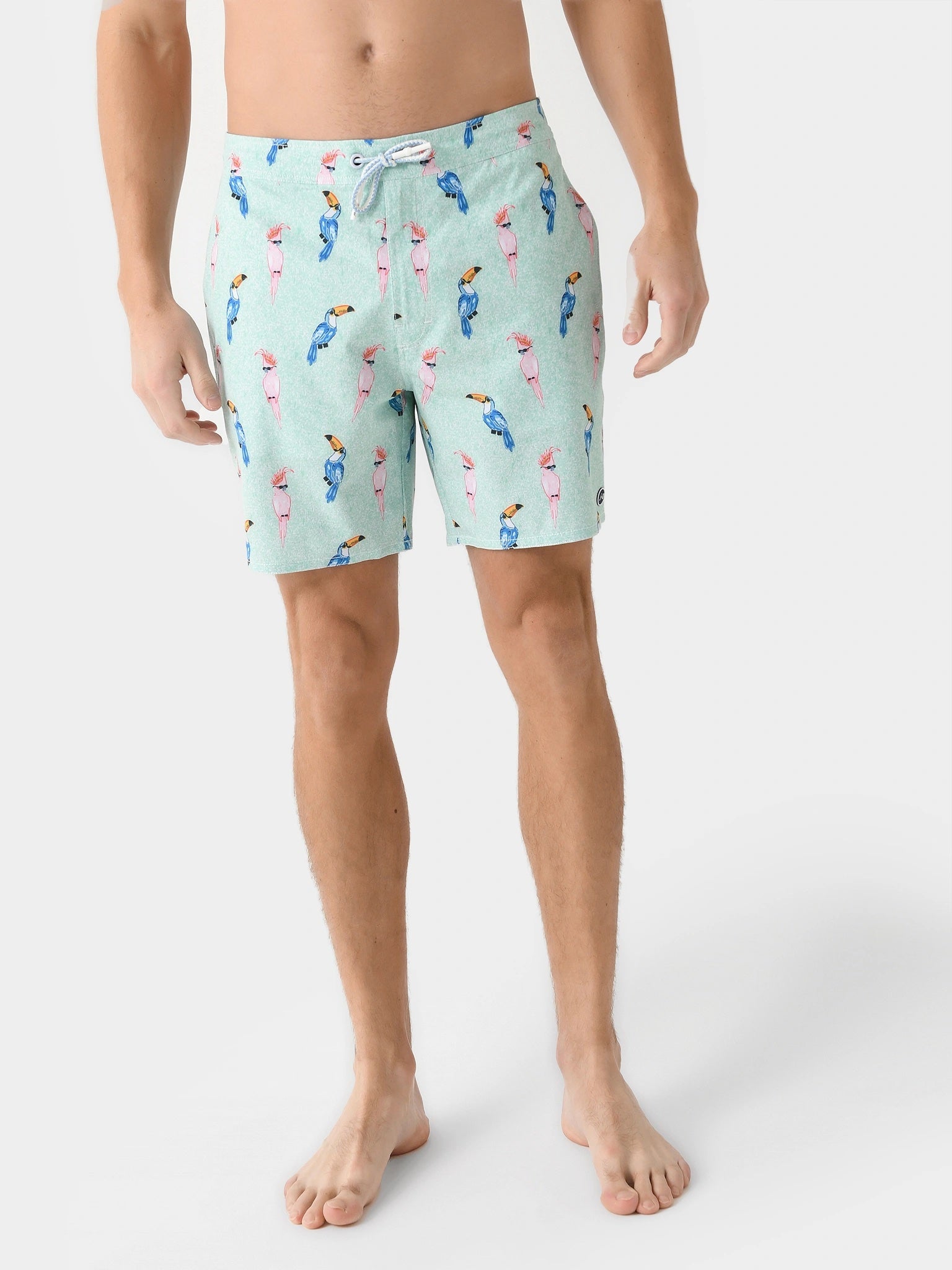 Johnnie-O Men's Birds of Paradise Swim Trunk - Saint Bernard
