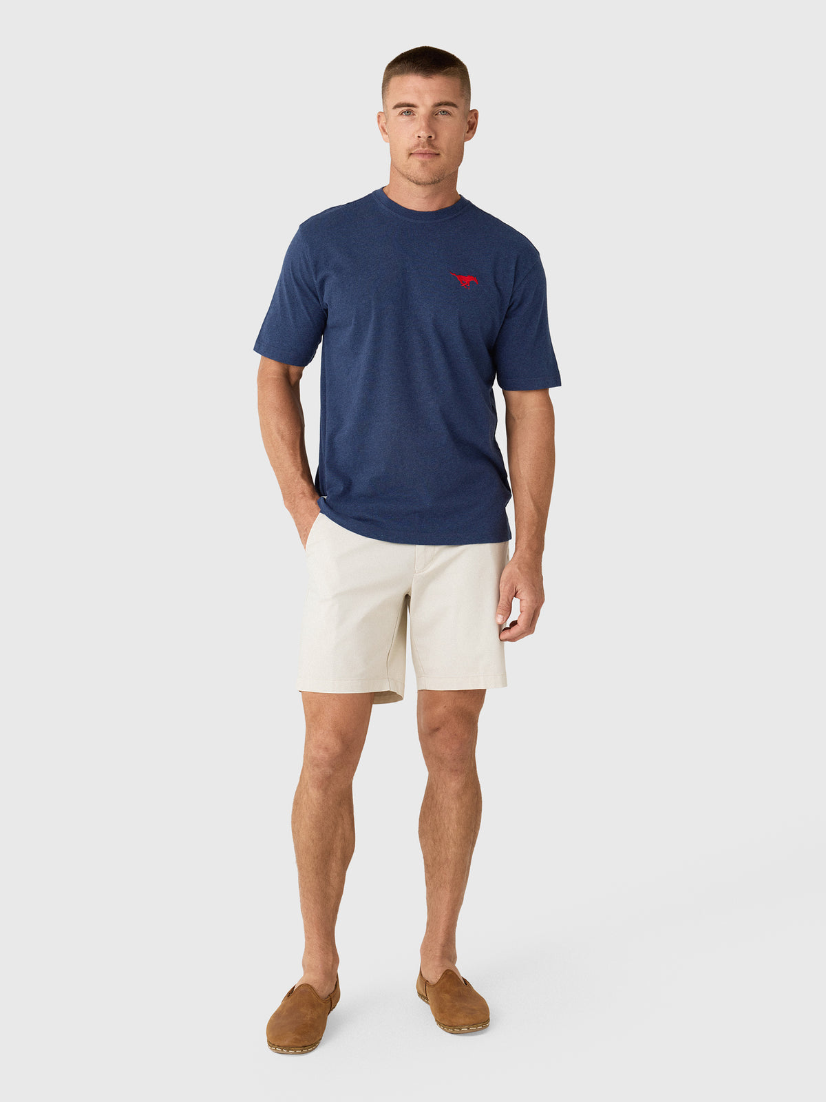 Johnnie-O Men's Collegiate Heathered Spencer Cotton T-Shirt - Saint Bernard