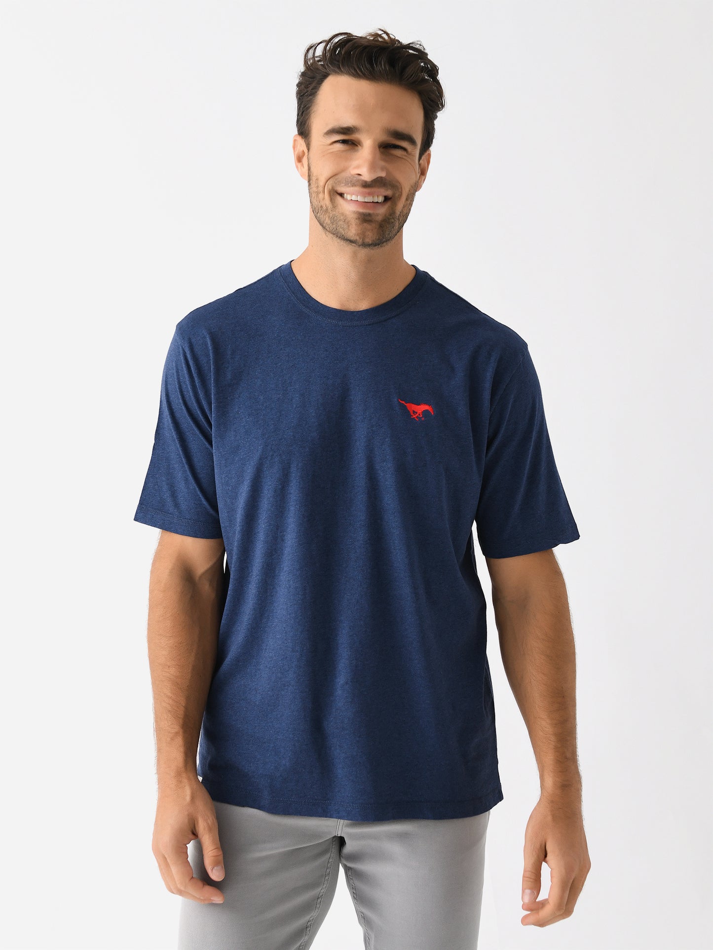 Johnnie-O Men's Collegiate Heathered Spencer Cotton T-Shirt - Saint Bernard