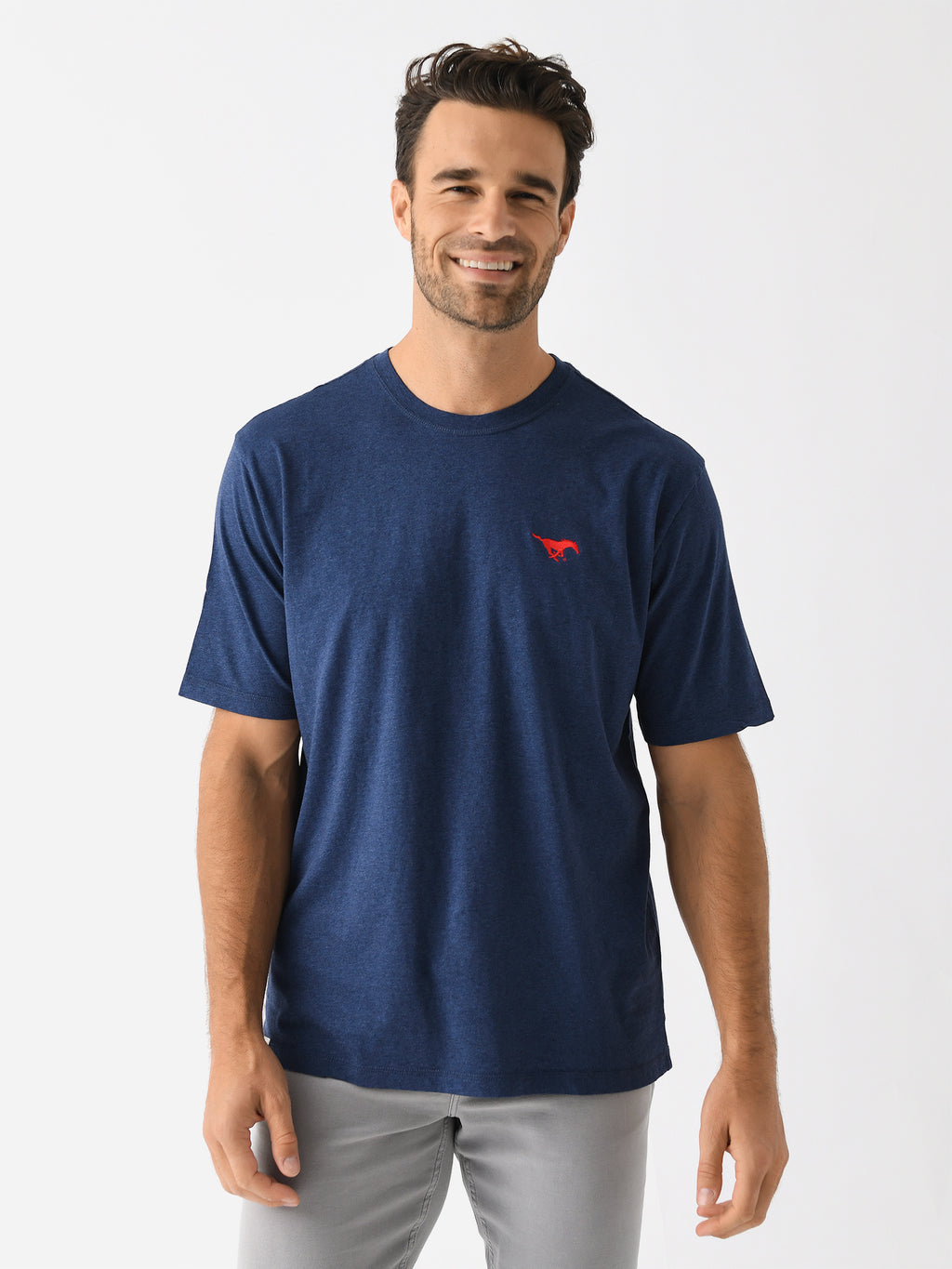 Johnnie-O Men's Collegiate Heathered Spencer Cotton T-Shirt - Saint Bernard