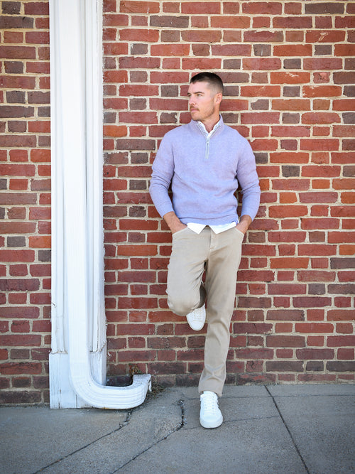 Johnnie-O Men's Mayfair Cashmere Quarter-Zip Sweater