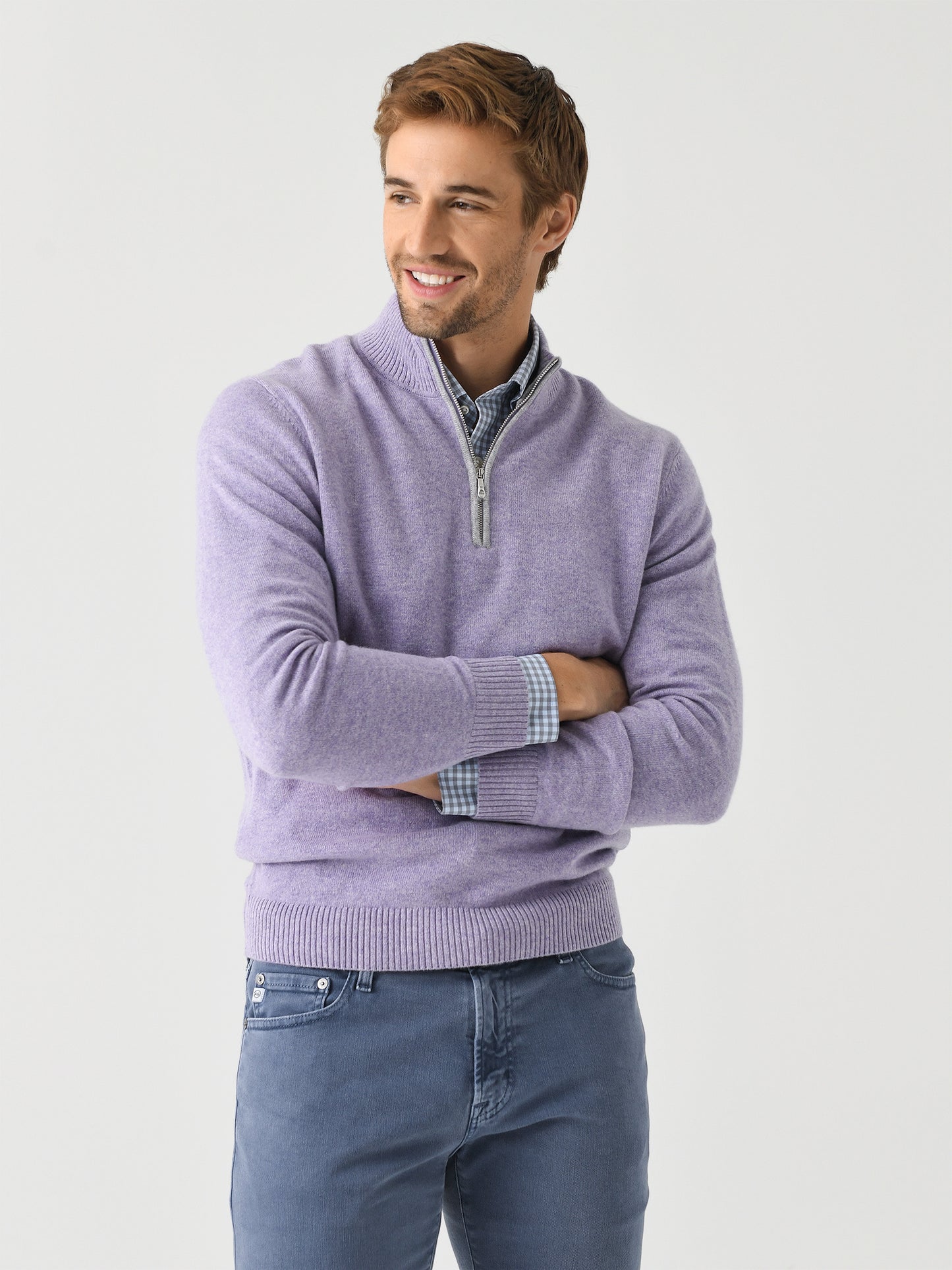 Johnnie-O Men's Mayfair Cashmere Quarter-Zip Sweater - Saint Bernard