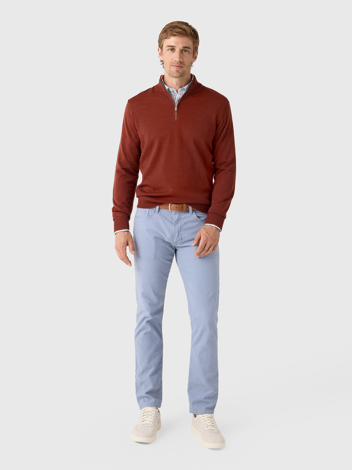 Johnnie-O Men's Raynor Merino Quarter-Zip Sweater - Saint Bernard