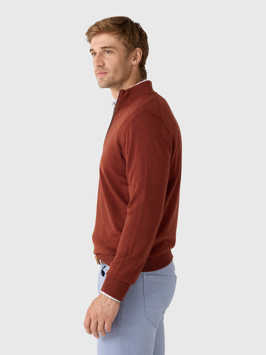 Johnnie-O Men's Raynor Merino Quarter-Zip Sweater - Saint Bernard