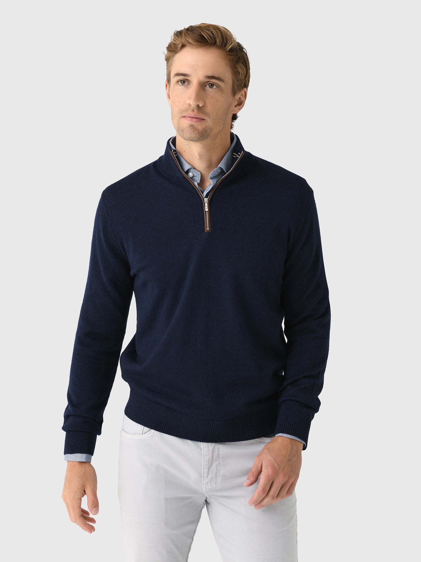 Johnnie-O Men's Raynor Merino Quarter-Zip Sweater - Saint Bernard