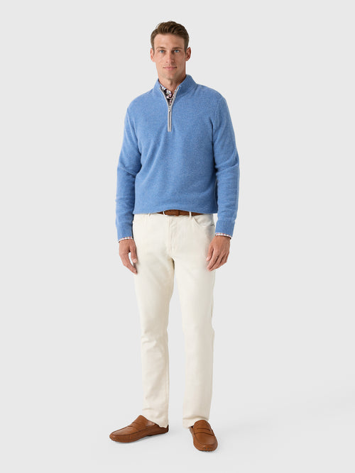 Johnnie-O Men's Cashmere Quarter-Zip Pullover - Saint Bernard