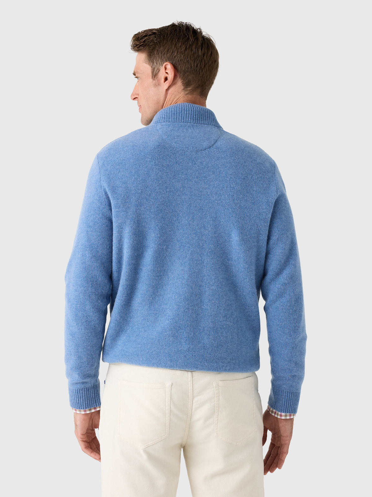 Johnnie-O Men's Cashmere Quarter-Zip Pullover - Saint Bernard