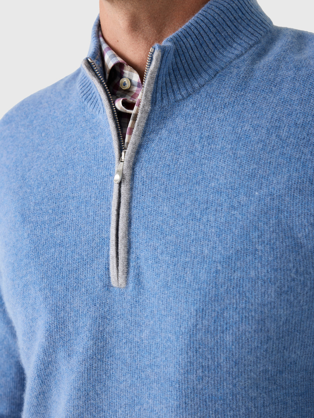 Johnnie-O Men's Cashmere Quarter-Zip Pullover - Saint Bernard