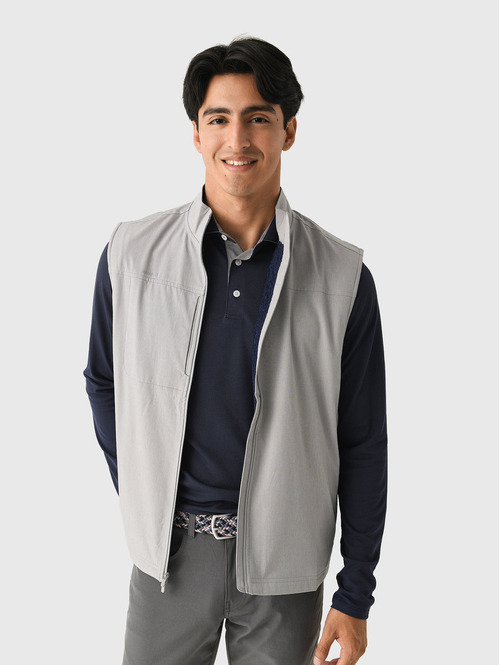 Johnnie-O Men's Big Sur Full-Zip Performance Vest - Saint Bernard