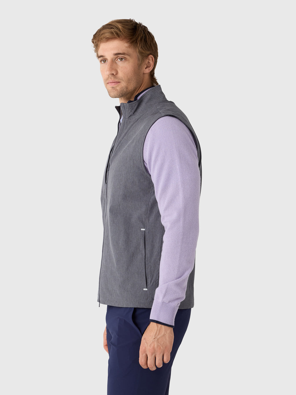 Johnnie-O Men's Big Sur Full-Zip Performance Vest - Saint Bernard