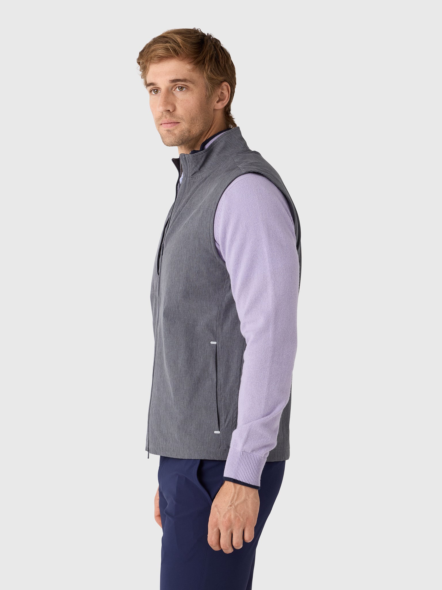 Johnnie-O Men's Big Sur Full-Zip Performance Vest - Saint Bernard