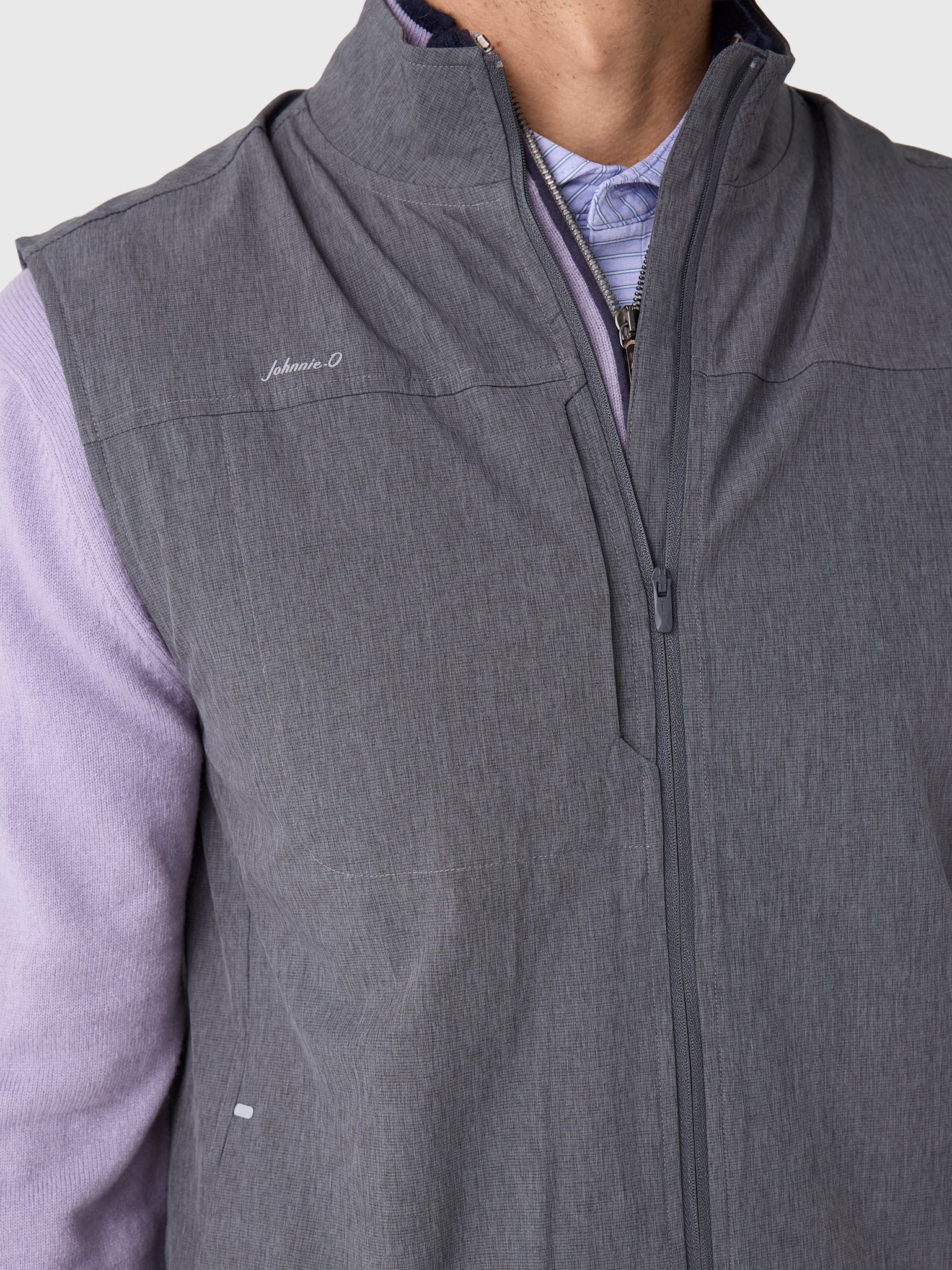 Johnnie-O Men's Big Sur Full-Zip Performance Vest - Saint Bernard