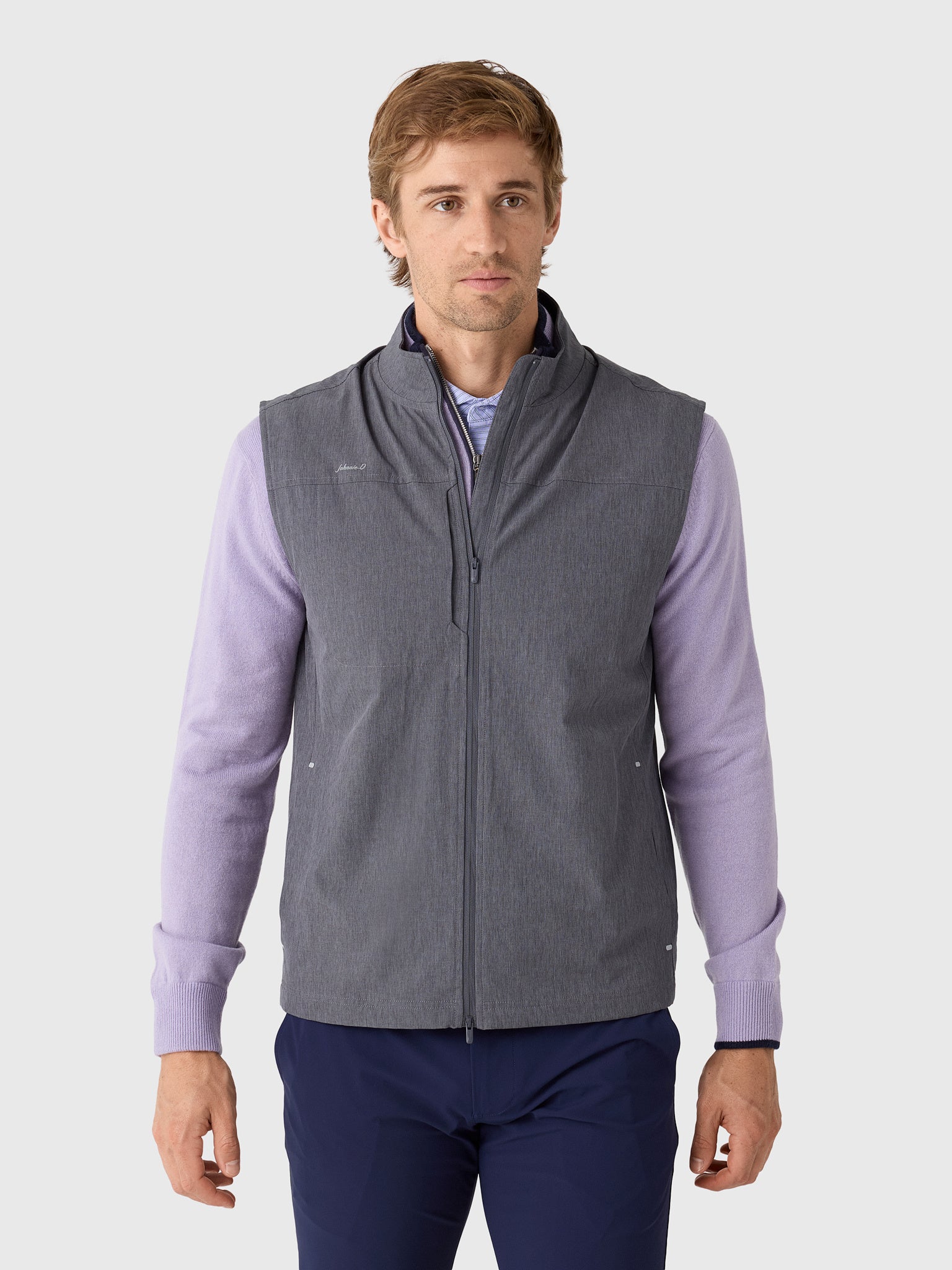 Johnnie-O Men's Big Sur Full-Zip Performance Vest - Saint Bernard